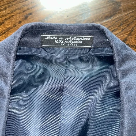 Vintage 1990s Today’s Man Supra Suede Navy Blazer – Men’s Sport Coat